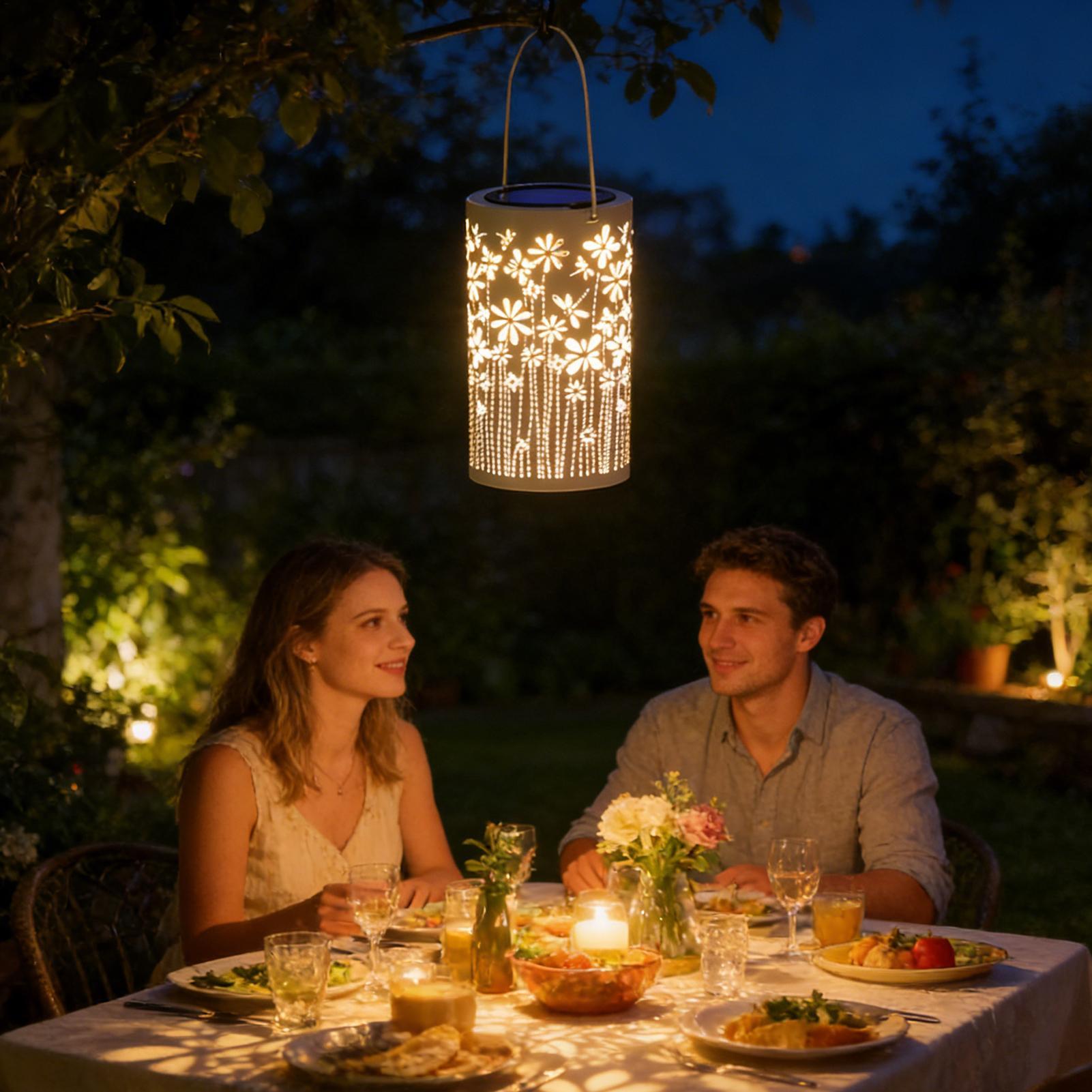 Yard Lighting Decor - Outdoor Lanterns For Porch Waterproof Flower