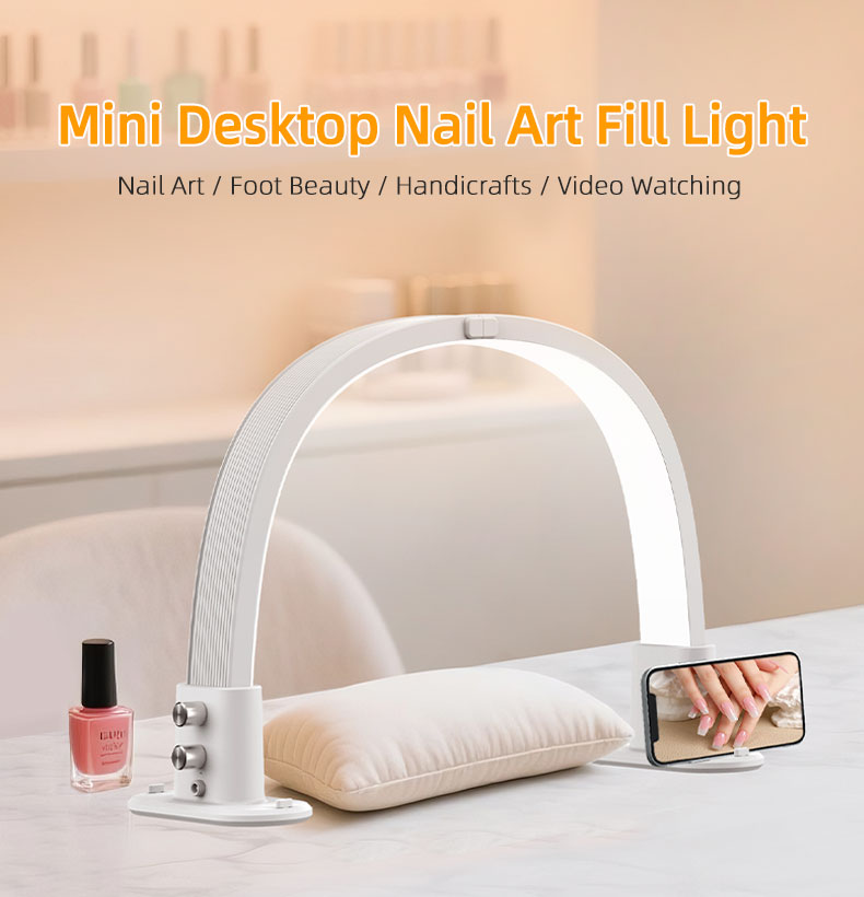 Led Moon Lamp - Mini half moon nail fill light