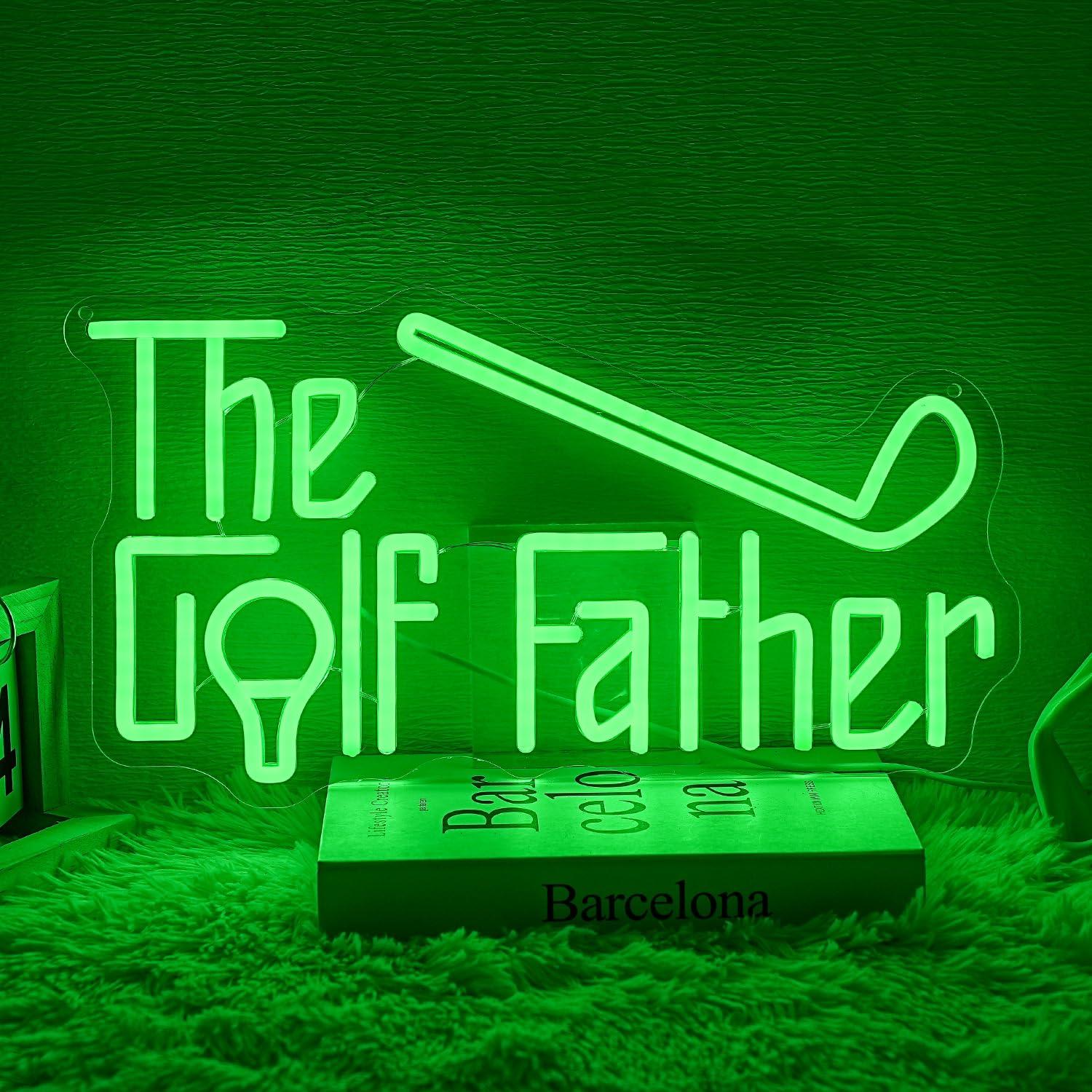 Office Lighting Decor - The Golf Father Neon Sign USB