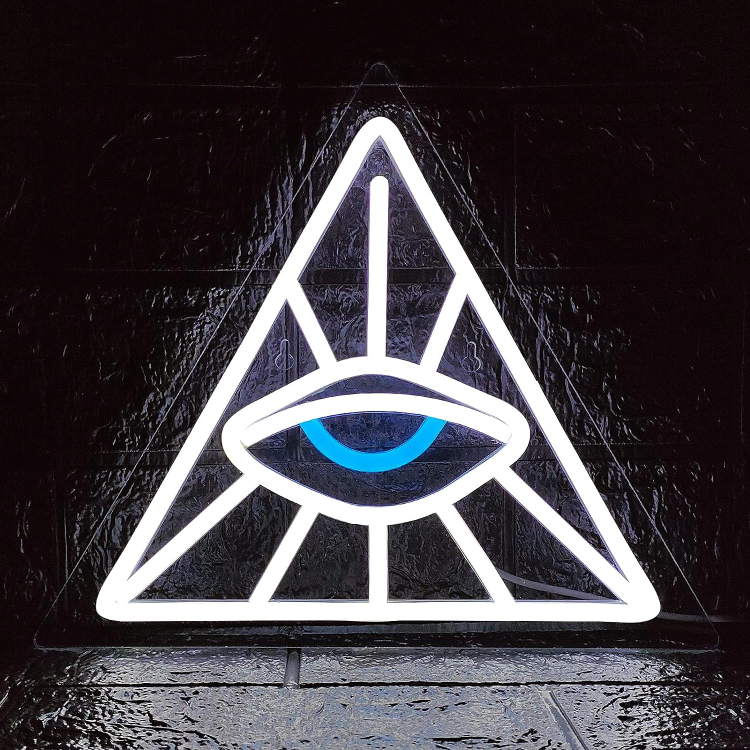 Outdoor Lighting Decor Ideas - Eye in Triangle Neon Light LED