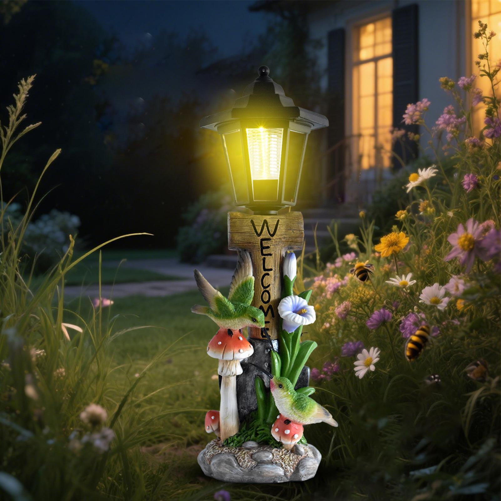 Yard Lighting Decor - Solar Garden Lights Statue Auto On/off
