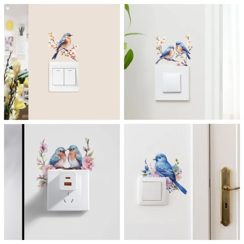 Lighting Decoration On Wall - Bird On Cherry Blossom Branch Light