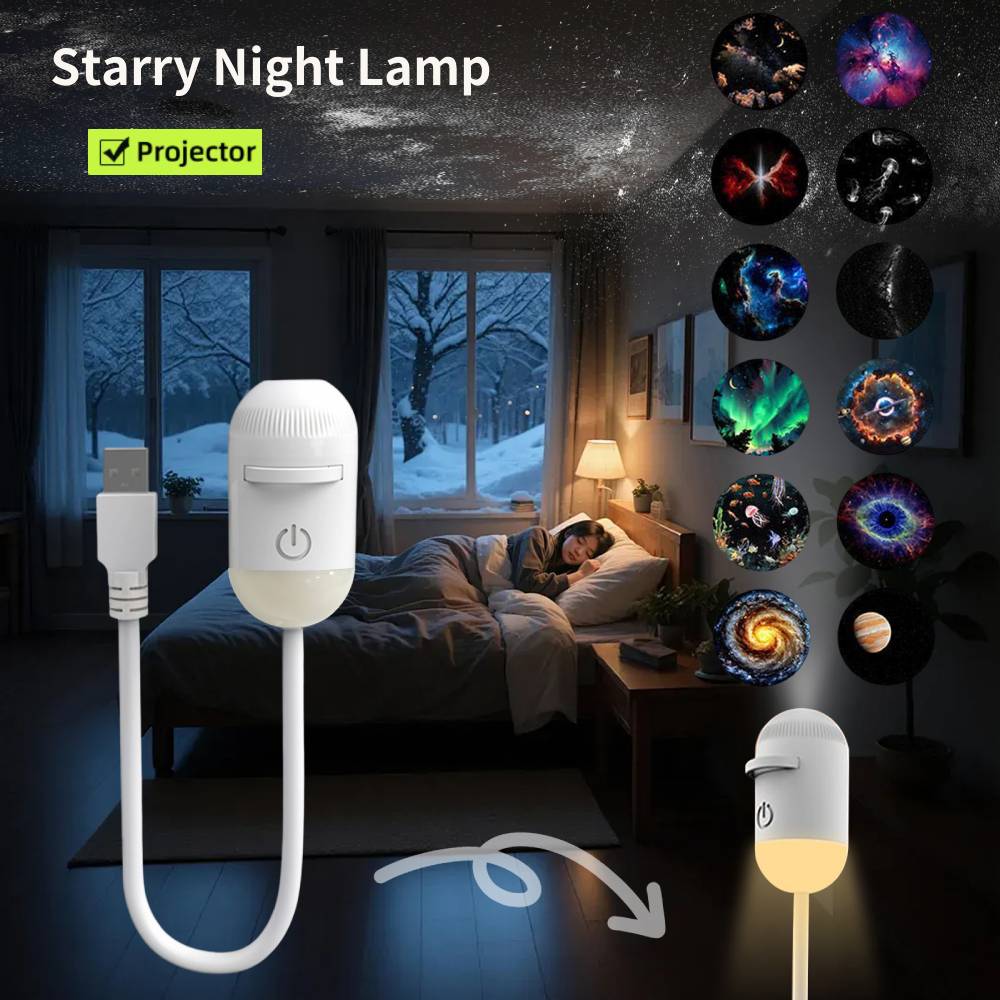 Lighting Decor For Bedroom - Mini Galaxy Star Projector Night Light