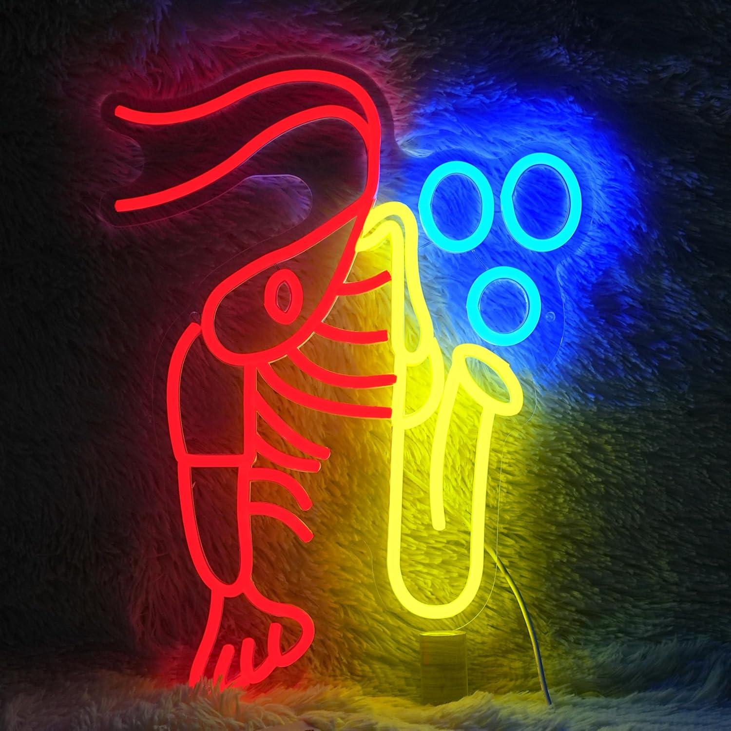 Office Lighting Decor - Lobster Saxophone Neon Sign Jazz Music