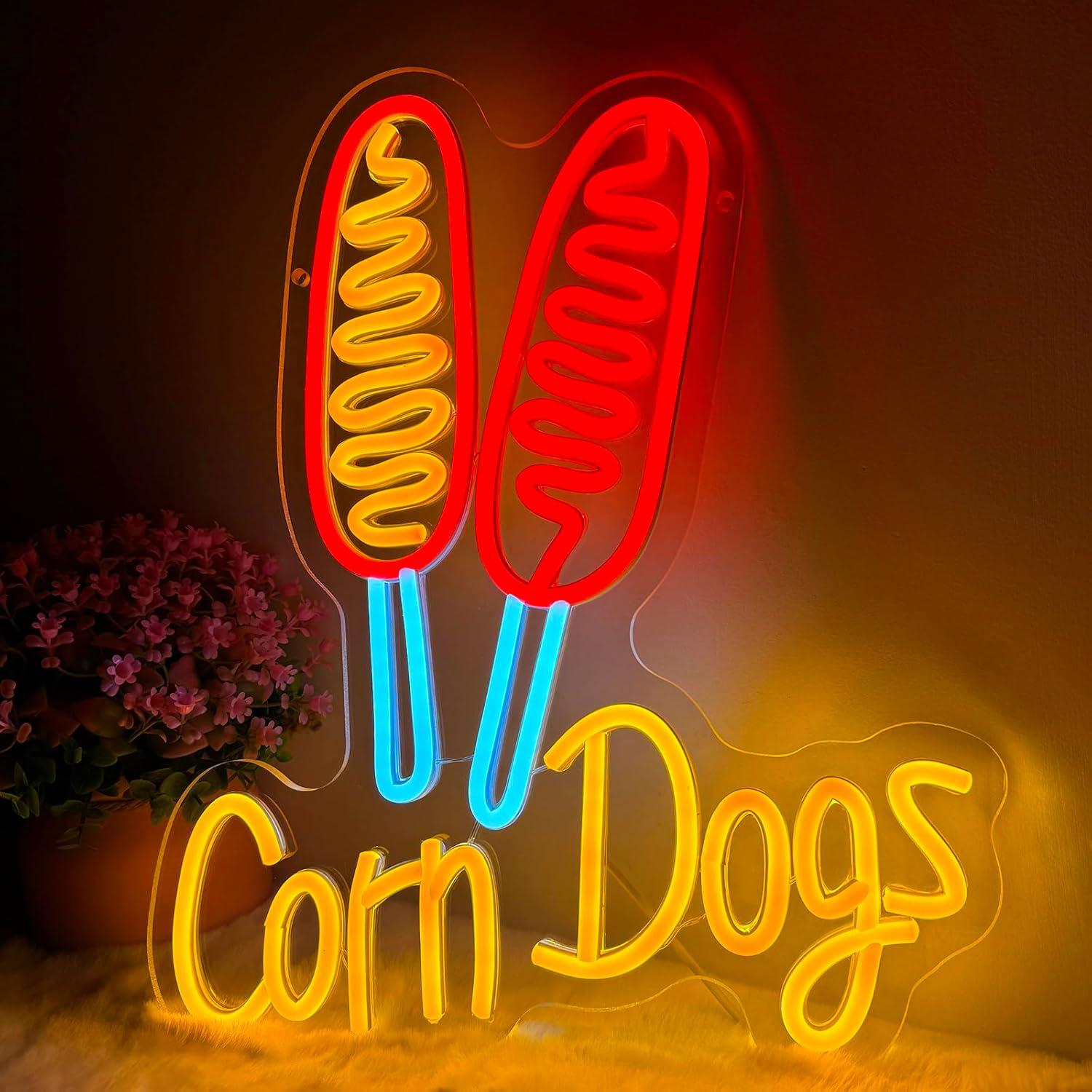 Lighting Decor For Wedding - Corn Dog Neon Sign Snack USB