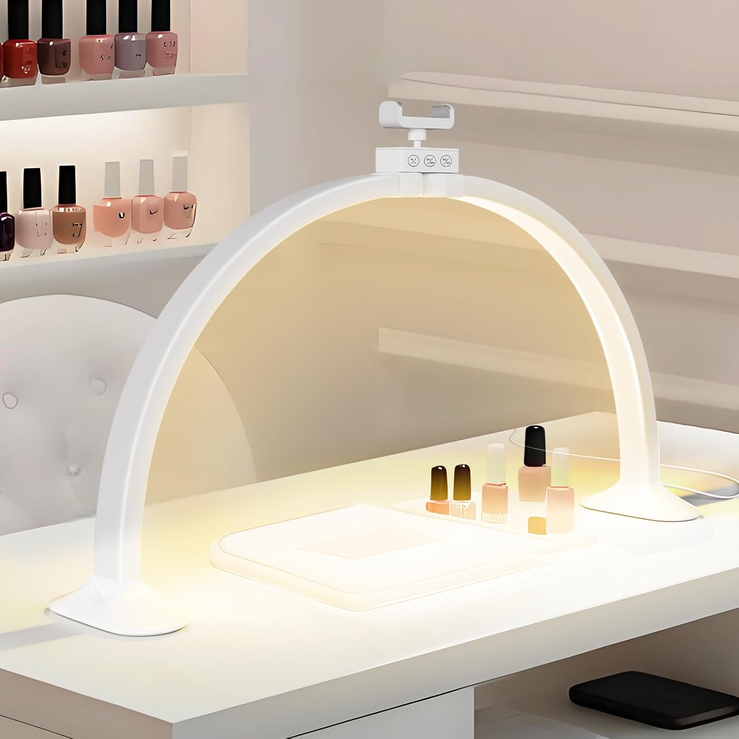 Led Moon Lamp - Half Moon Light U-Shaped Nail Art