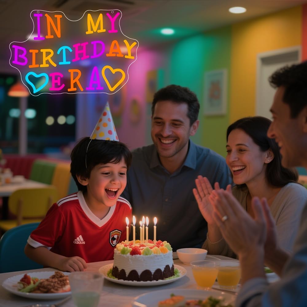 Happy Birthday Neon Sign USB P - Yard Lighting Decor 评论和价格
