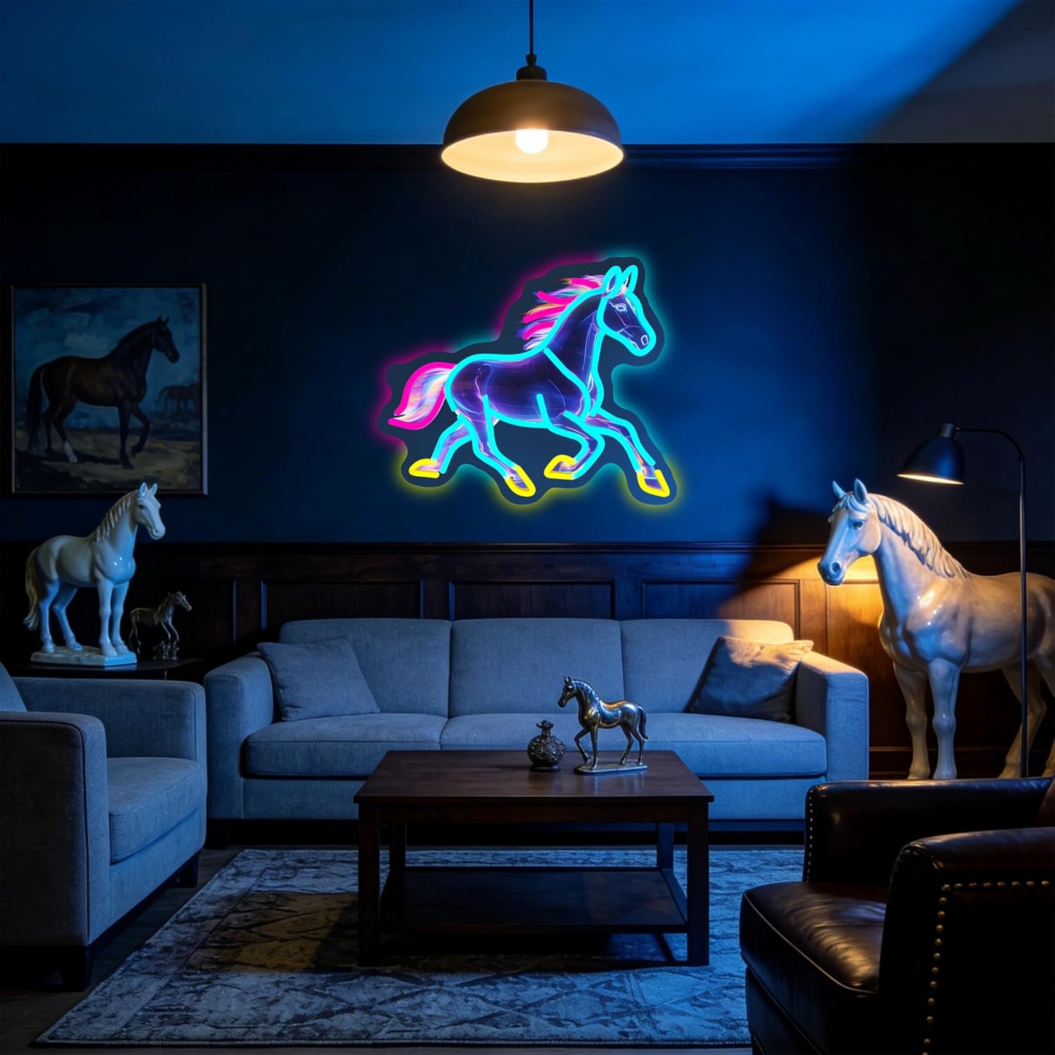 Horse Night Light Neon Sign De - Room Decor Lighting Lamp 评论和价格