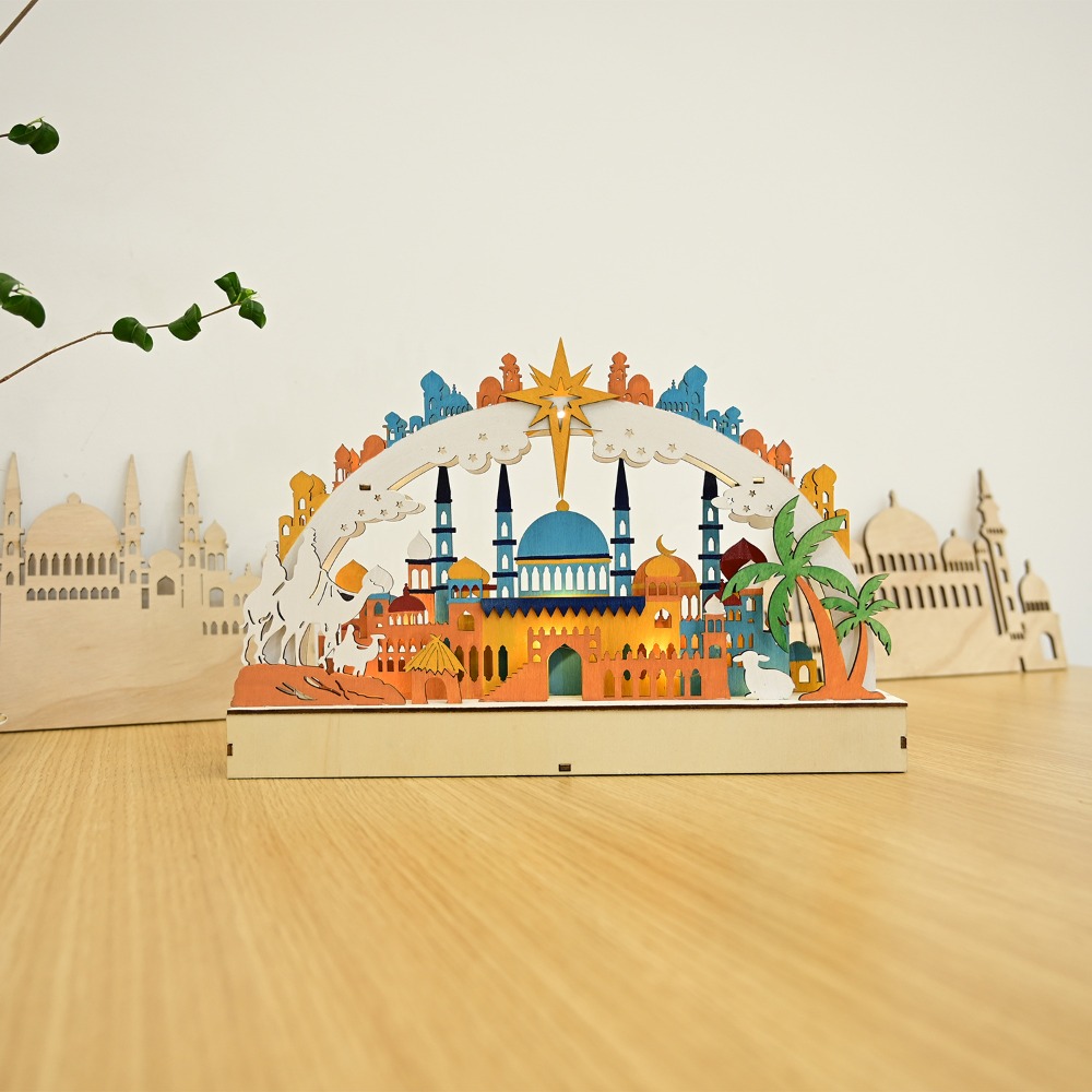 New Wooden LED Moon & Bridge L - Lighting Decor Woodbridge 评论和价格