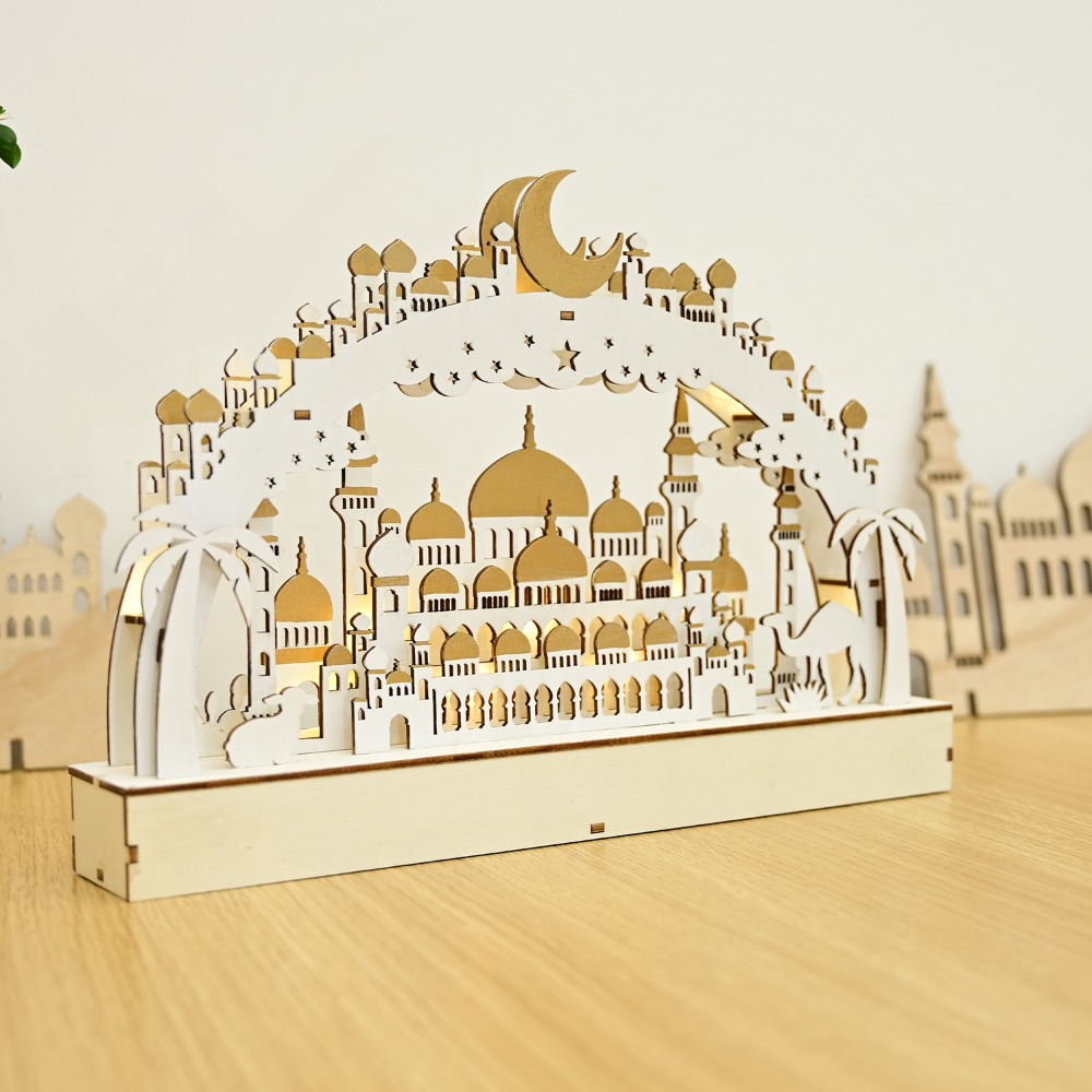New Wooden LED Moon & Bridge L - Lighting Decor Woodbridge 评论和价格