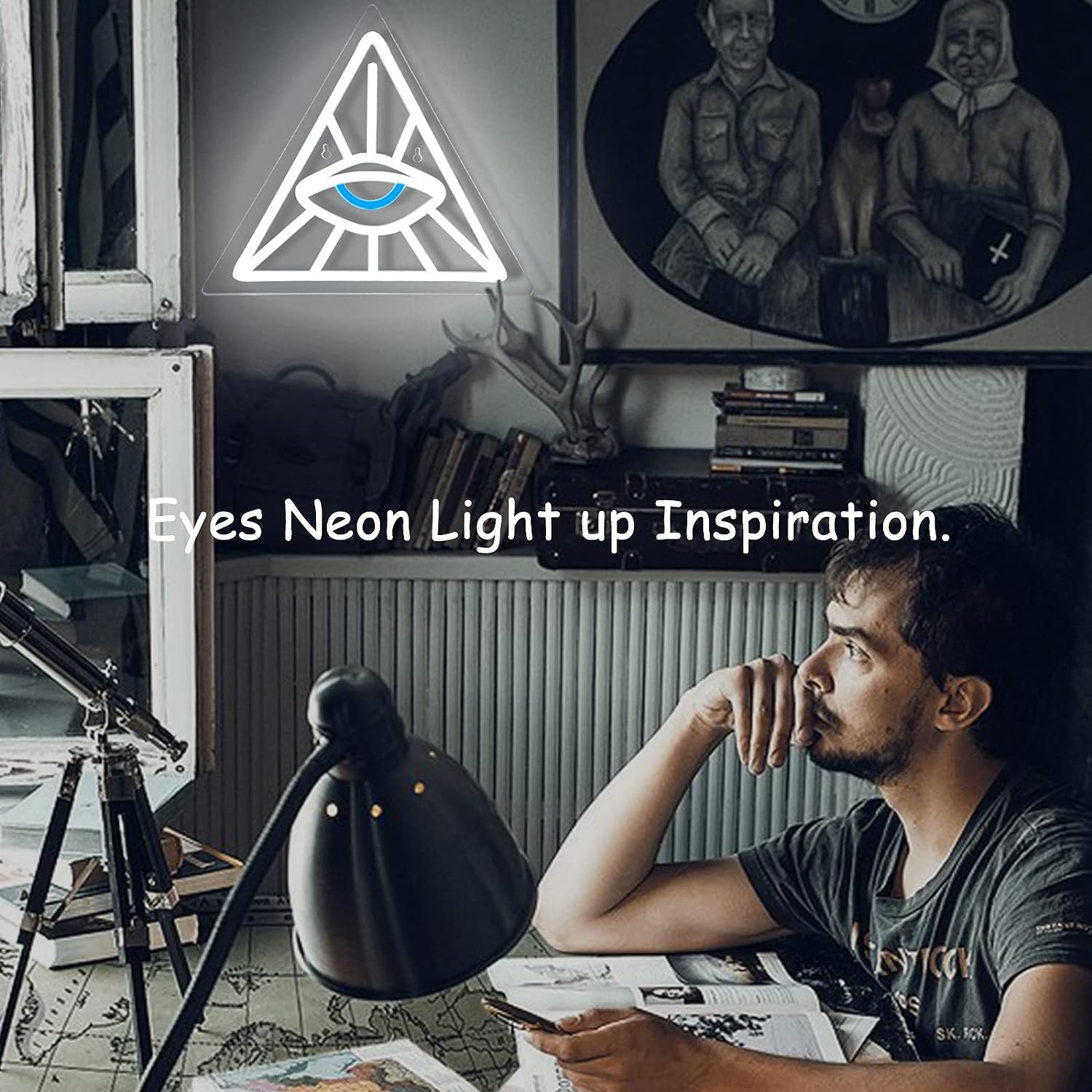 Eye in Triangle Neon Light LED - Outdoor Lighting Decor Ideas 评论和价格