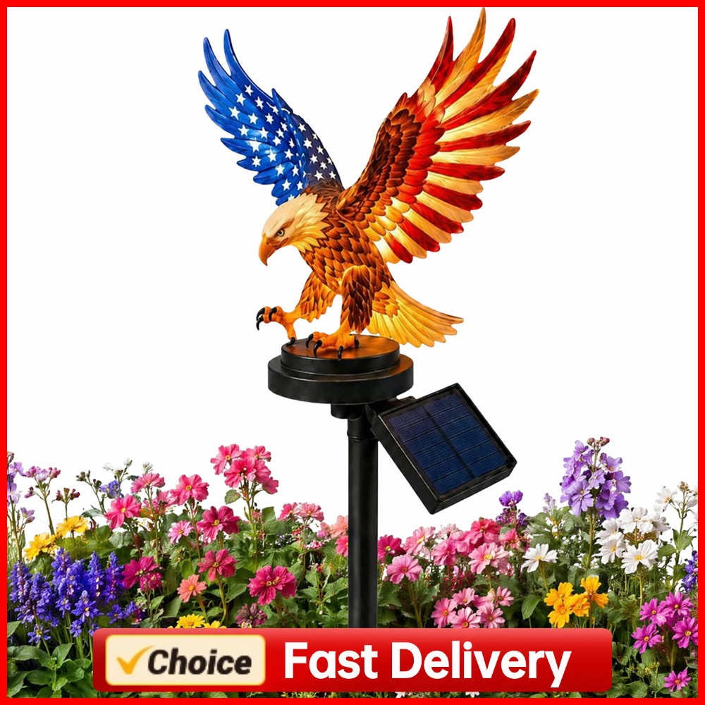 Solar Powered Eagle Stake Ligh - Yard Lighting Decor 评论和价格