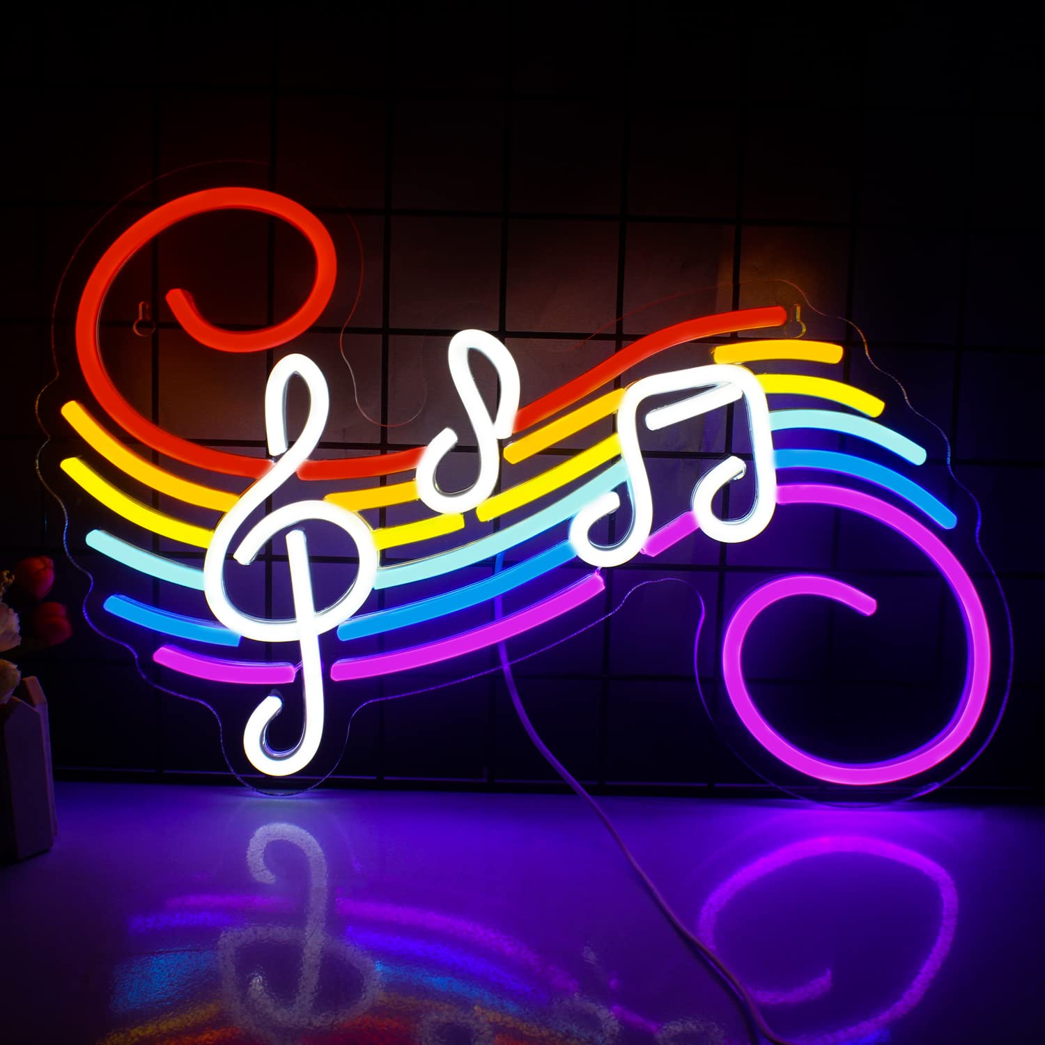 Music Notes Neon Sign Customiz - Lighting Decor For Wedding 评论和价格