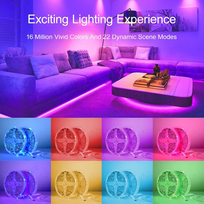 DC 5V USB LED Strip Lights APP - Room Decor Lighting Lamp 评论和价格