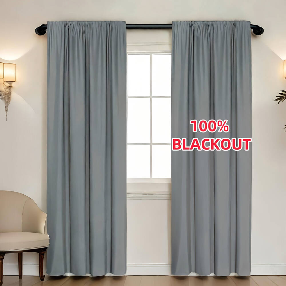 1pc 100% Blackout Curtain with - Office Lighting Decor 评论和价格