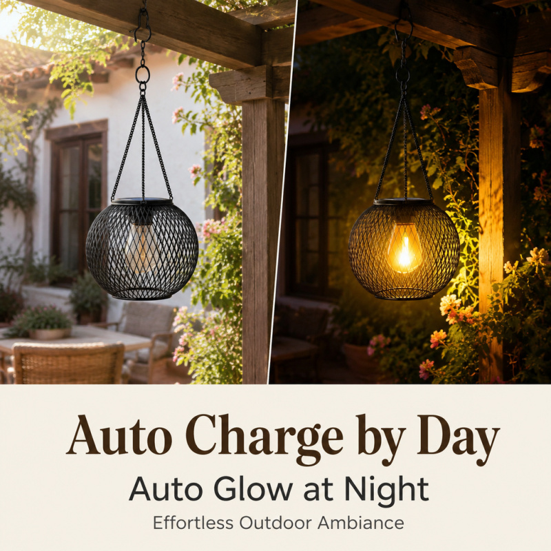 Solar Powered LED Hanging Floo - String Light Outdoor 评论和价格