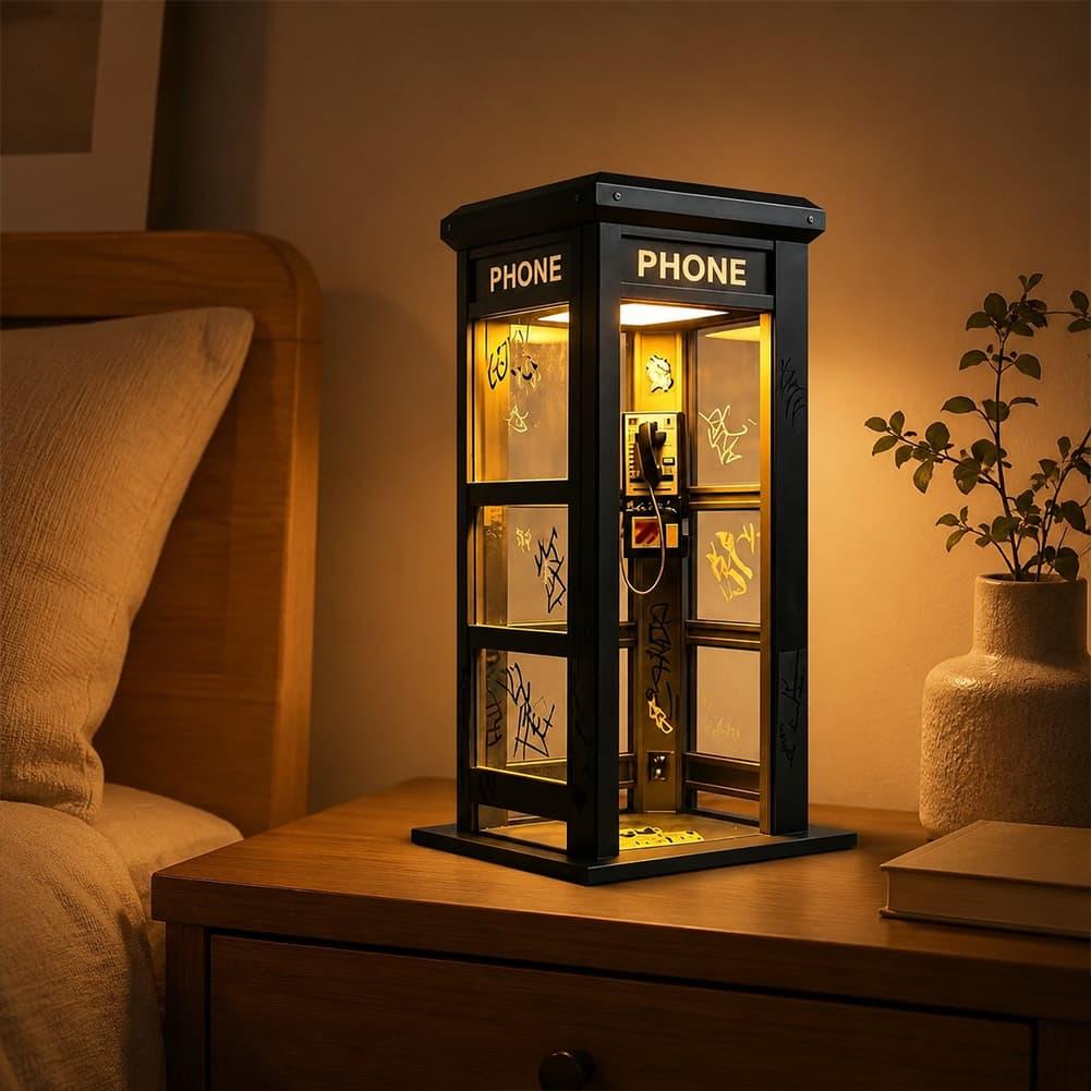 Retro Graffiti Phone Booth Tab - Lighting Decor For Bedroom 评论和价格