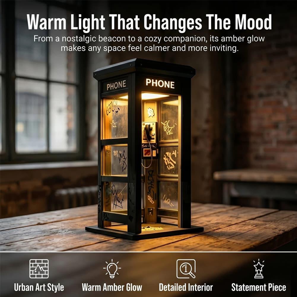 Retro Graffiti Phone Booth Tab - Lighting Decor For Bedroom 评论和价格