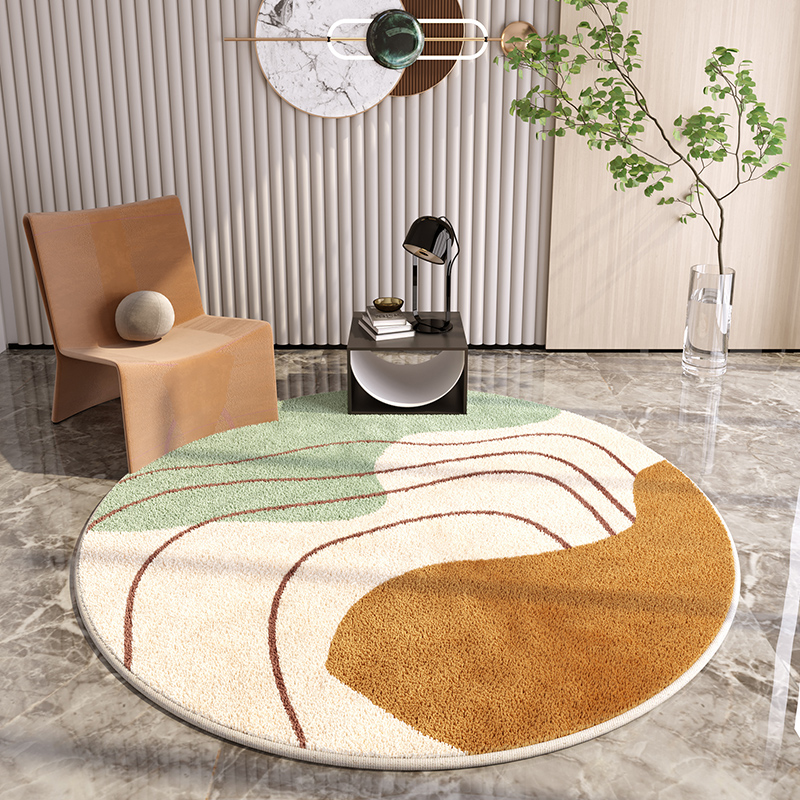 Round Light Luxury Lounge Rug  - Garage Lighting Decor 评论和价格
