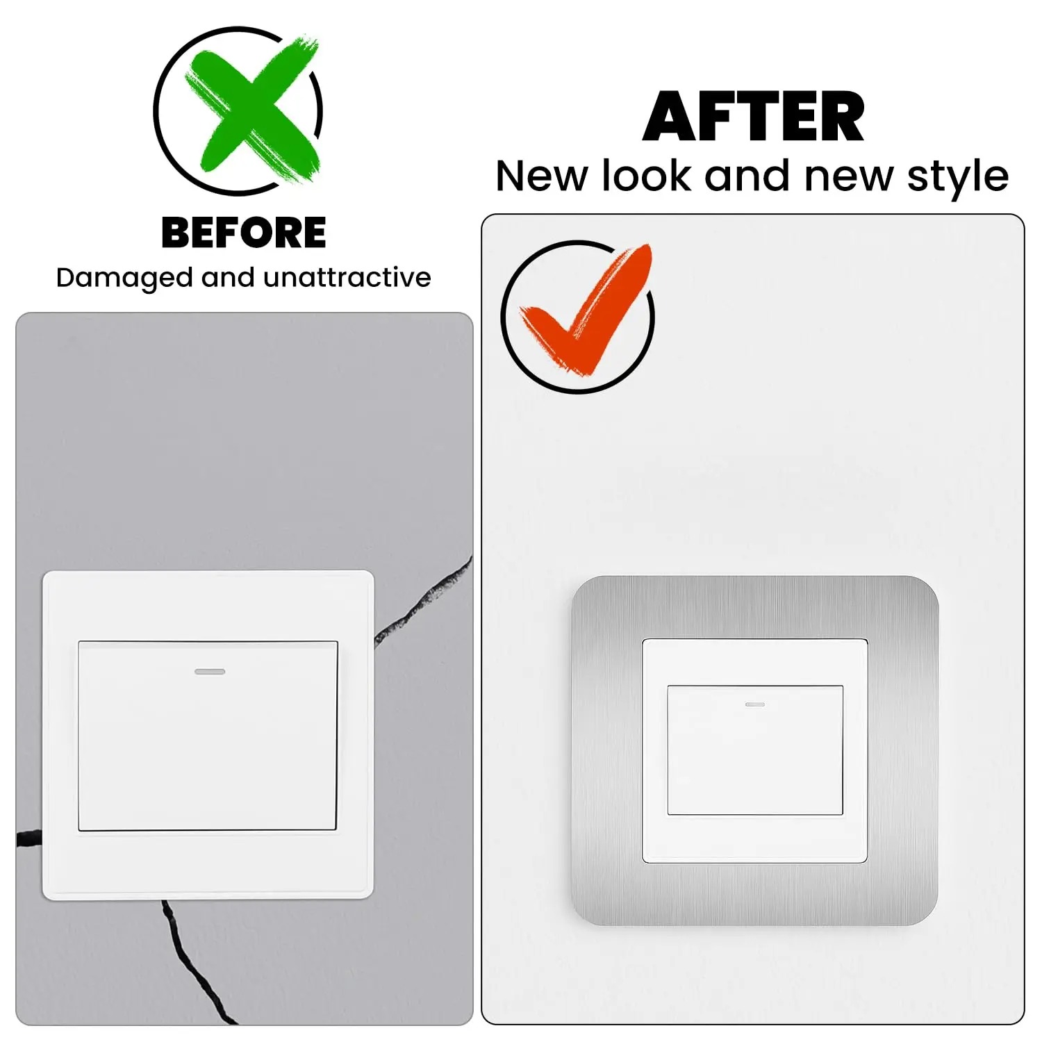 4pcs Silvery Self-Adhesive Lig - Decor Lighting Uk 评论和价格