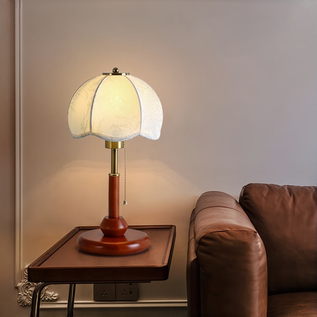 Vintage Scalloped Dome Table L - Room Decor Lighting Lamp 评论和价格