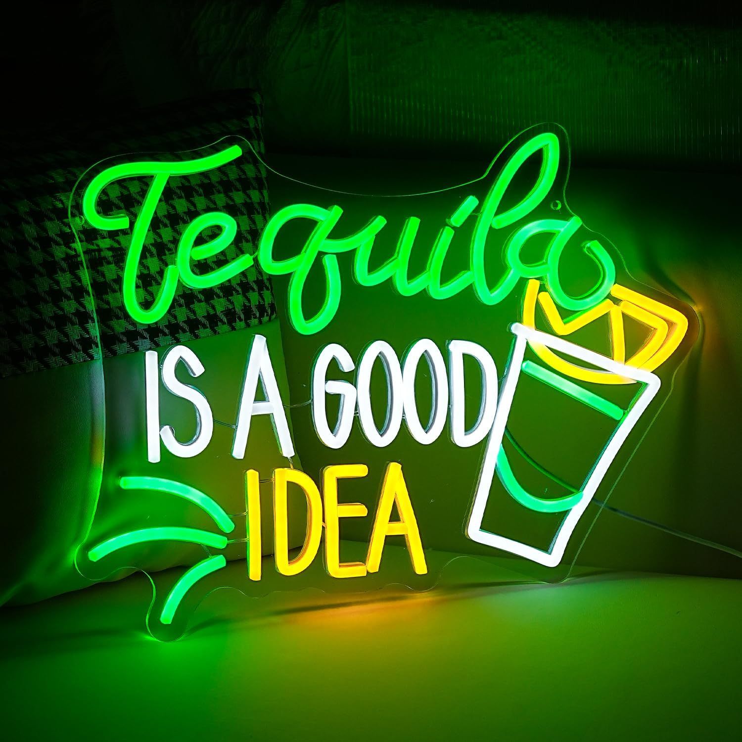 Tequila Is A Good Idea Neon Si - Outdoor Lighting Decor Ideas 评论和价格