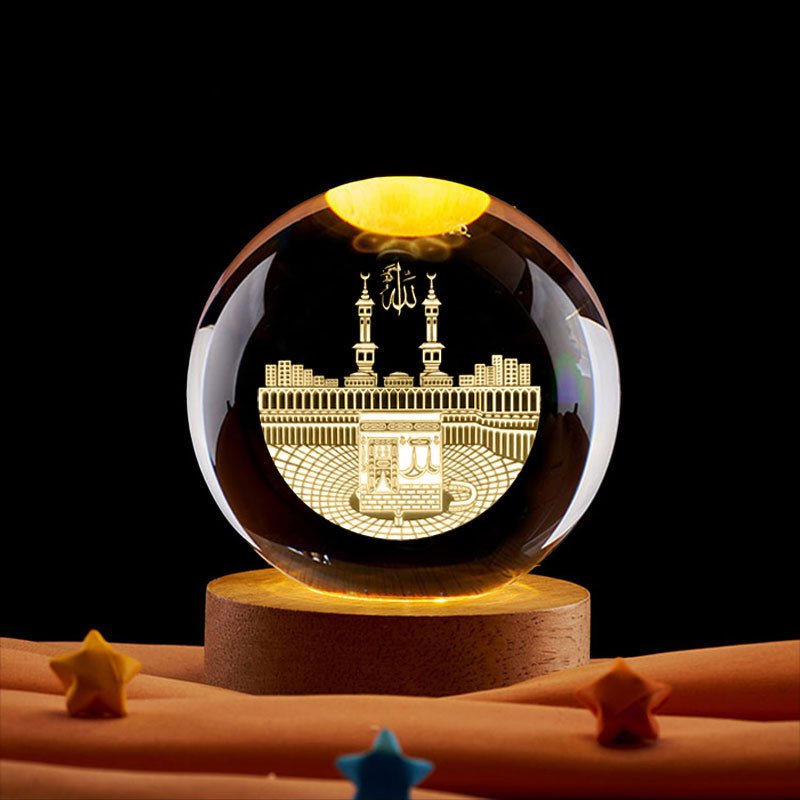 Ramadan Decoration 3D Crystall - Led Moon Lamp 评论和价格