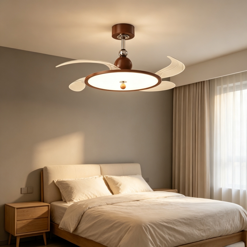Retractable Blades Fan Ceiling - Lighting Decoration On Wall 评论和价格