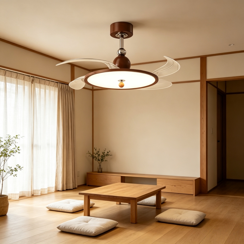 Retractable Blades Fan Ceiling - Lighting Decoration On Wall 评论和价格