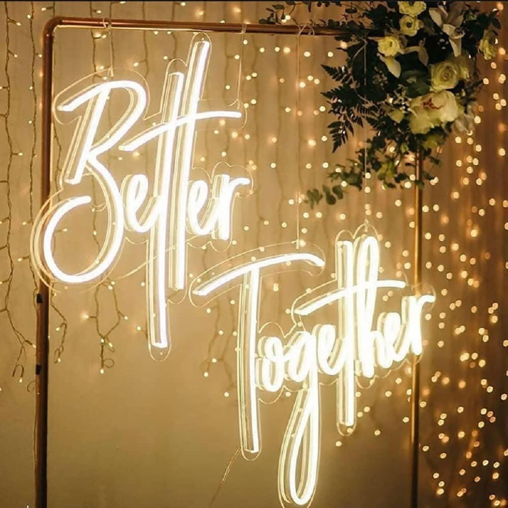 Better Together Neon Sign USB  - Lighting Decor For Wedding 评论和价格