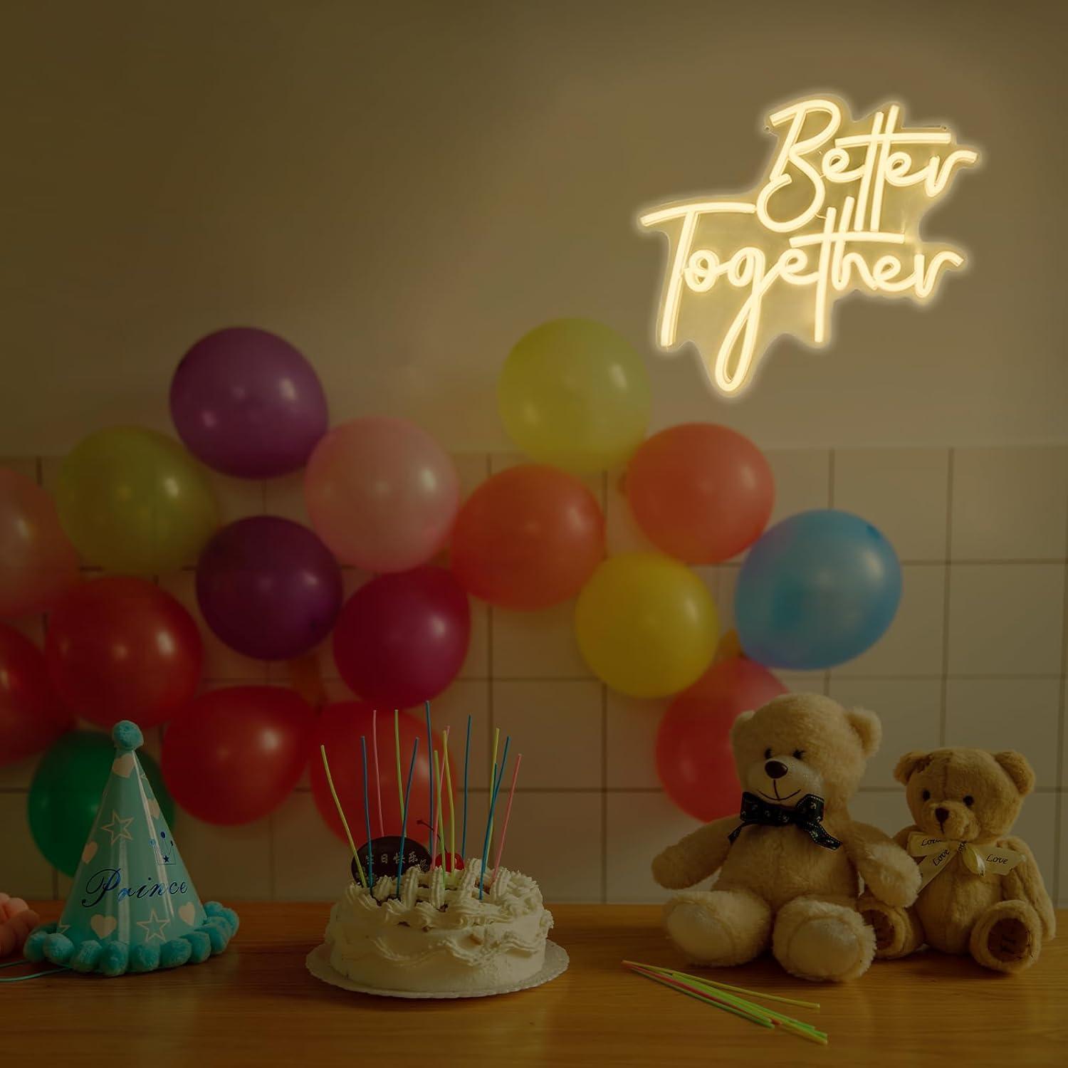 Better Together Neon Sign USB  - Lighting Decor For Wedding 评论和价格