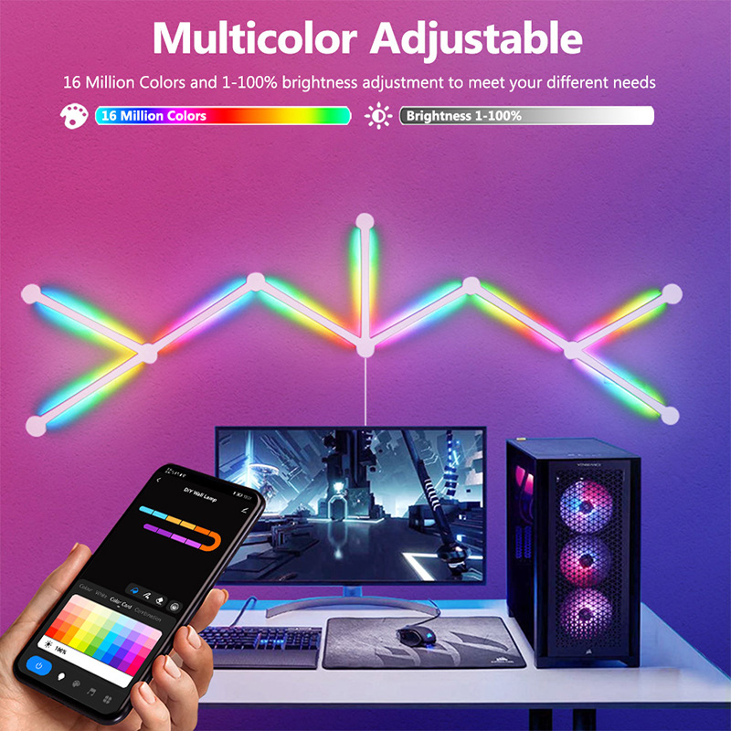 Smart RGB Wall Lamp, Bluetooth - Lighting Decor For Room 评论和价格