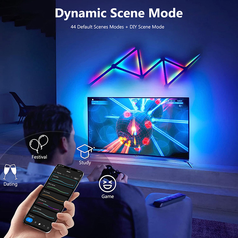 Smart RGB Wall Lamp, Bluetooth - Lighting Decor For Room 评论和价格