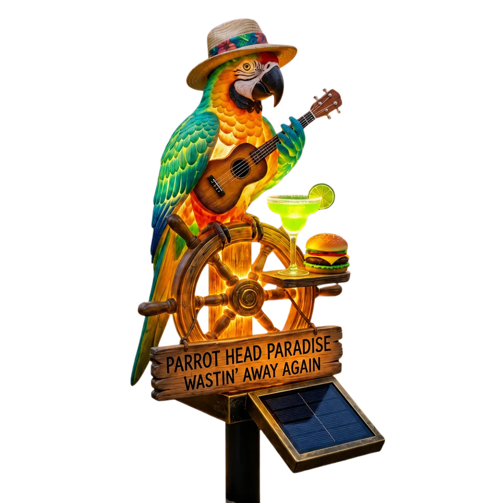 Solar-Powered Parrot Garden Li - Yard Lighting Decor 评论和价格