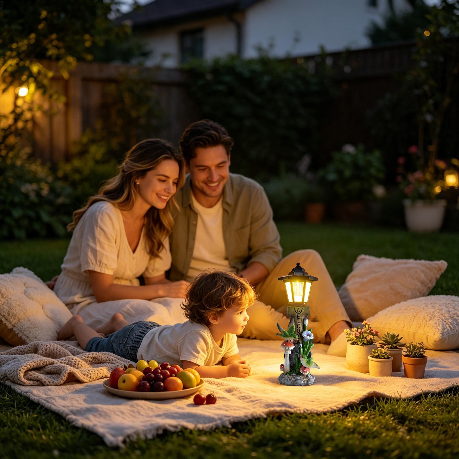 Solar Garden Lights Statue Aut - Yard Lighting Decor 评论和价格