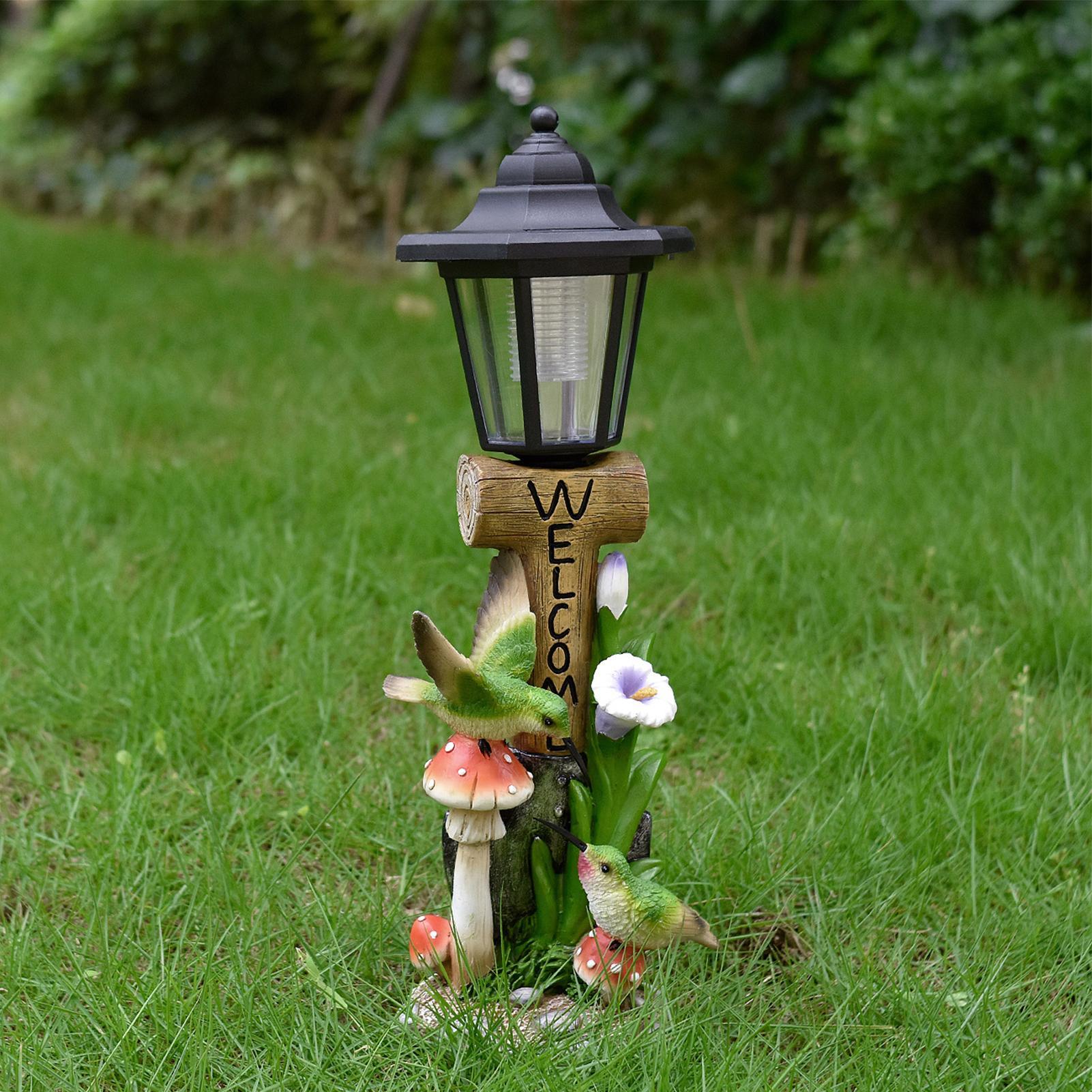 Solar Garden Lights Statue Aut - Yard Lighting Decor 评论和价格