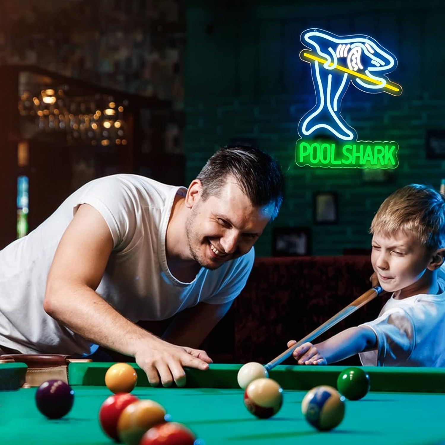 Pool Shark Billiards Neon Sign - Garage Lighting Decor 评论和价格