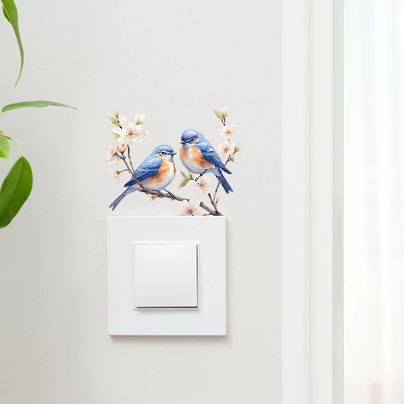 Bird On Cherry Blossom Branch  - Lighting Decoration On Wall 评论和价格