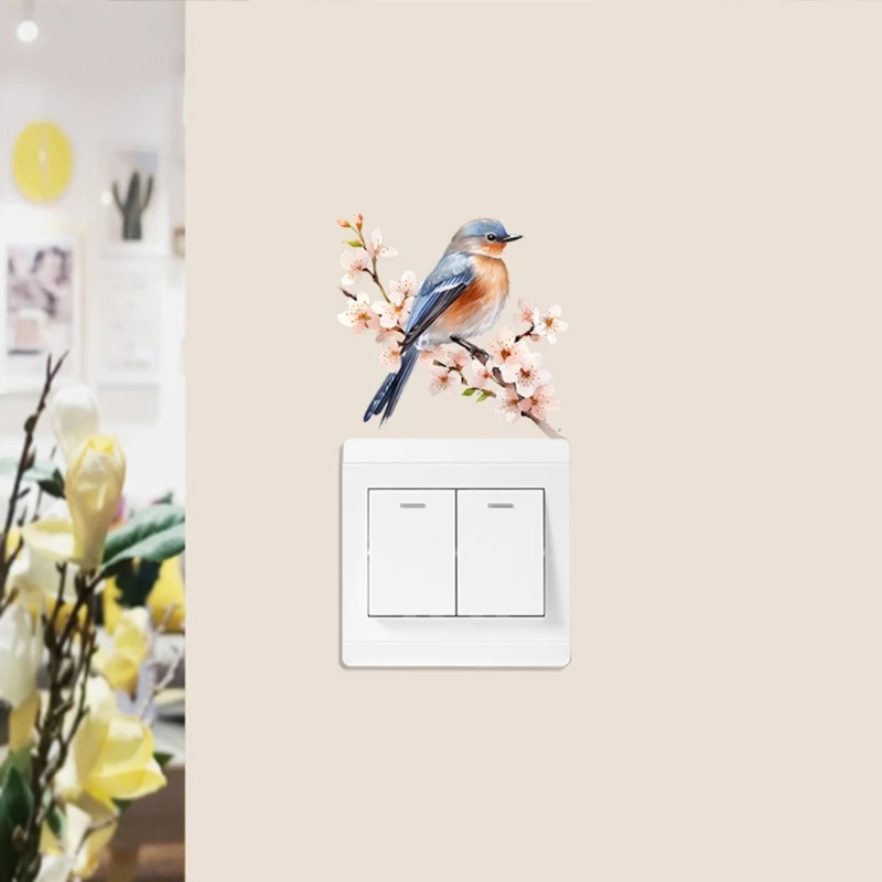 Bird On Cherry Blossom Branch  - Lighting Decoration On Wall 评论和价格