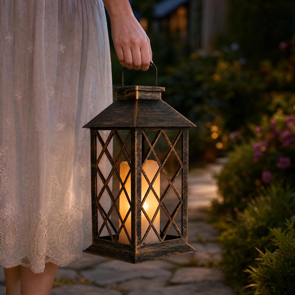 Retro Solar Lantern, Outdoor S - Yard Lighting Decor 评论和价格