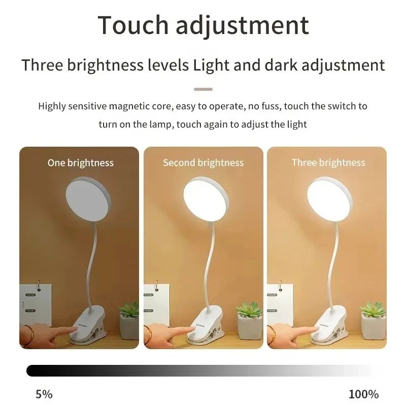 Portable USB Rechargeable Clip - Office Lighting Decor 评论和价格