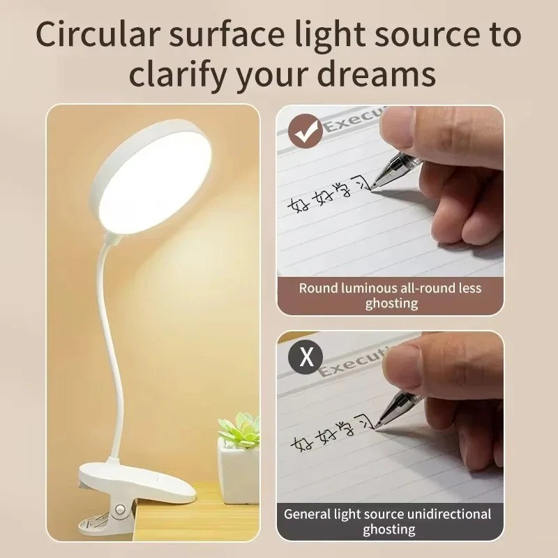 Portable USB Rechargeable Clip - Office Lighting Decor 评论和价格