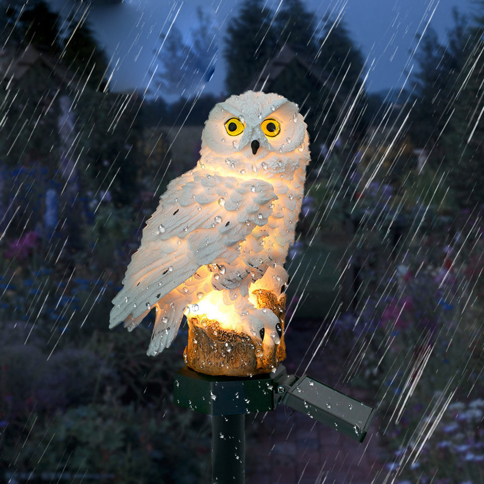 Solar Owl Statue Garden Light  - Yard Lighting Decor 评论和价格
