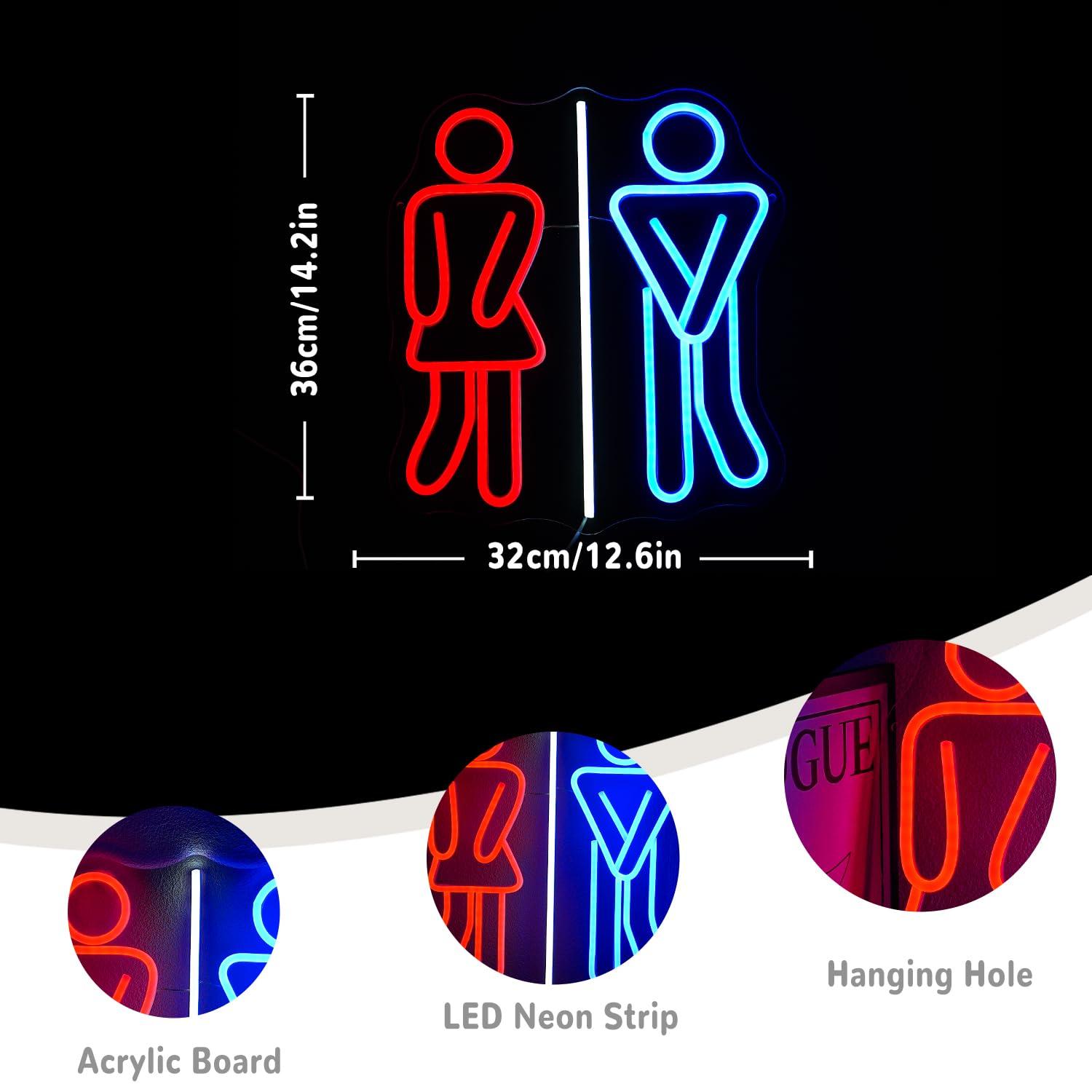 Restroom Neon Signs Toilets US - Office Lighting Decor 评论和价格