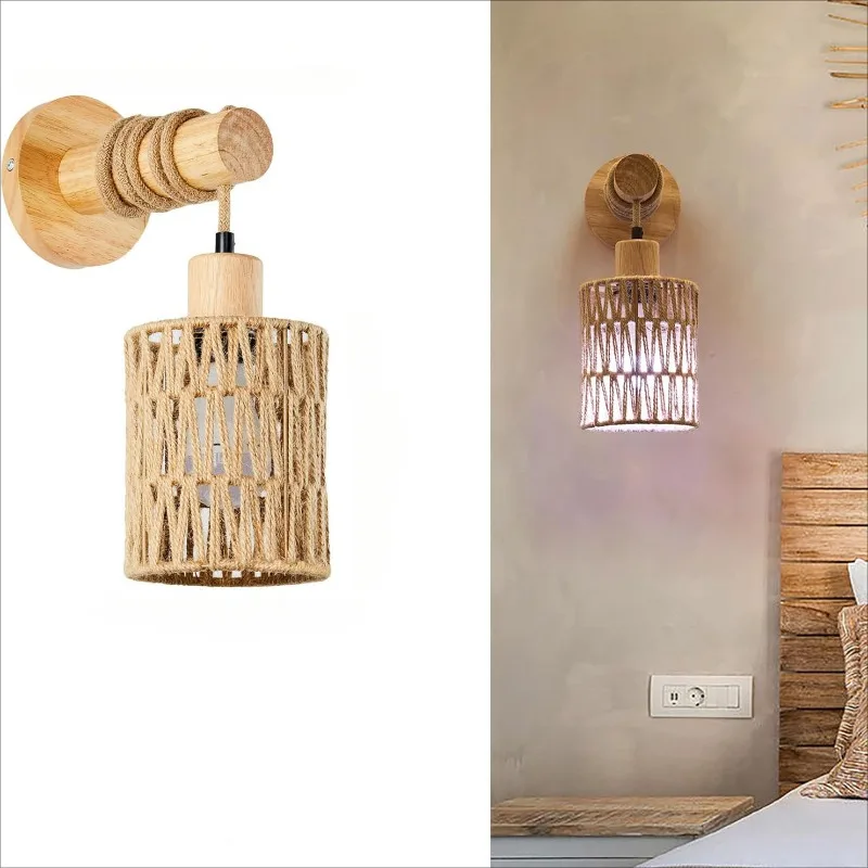 Hemp Rope Design Bedhead Wall  - Lighting Decoration On Wall 评论和价格