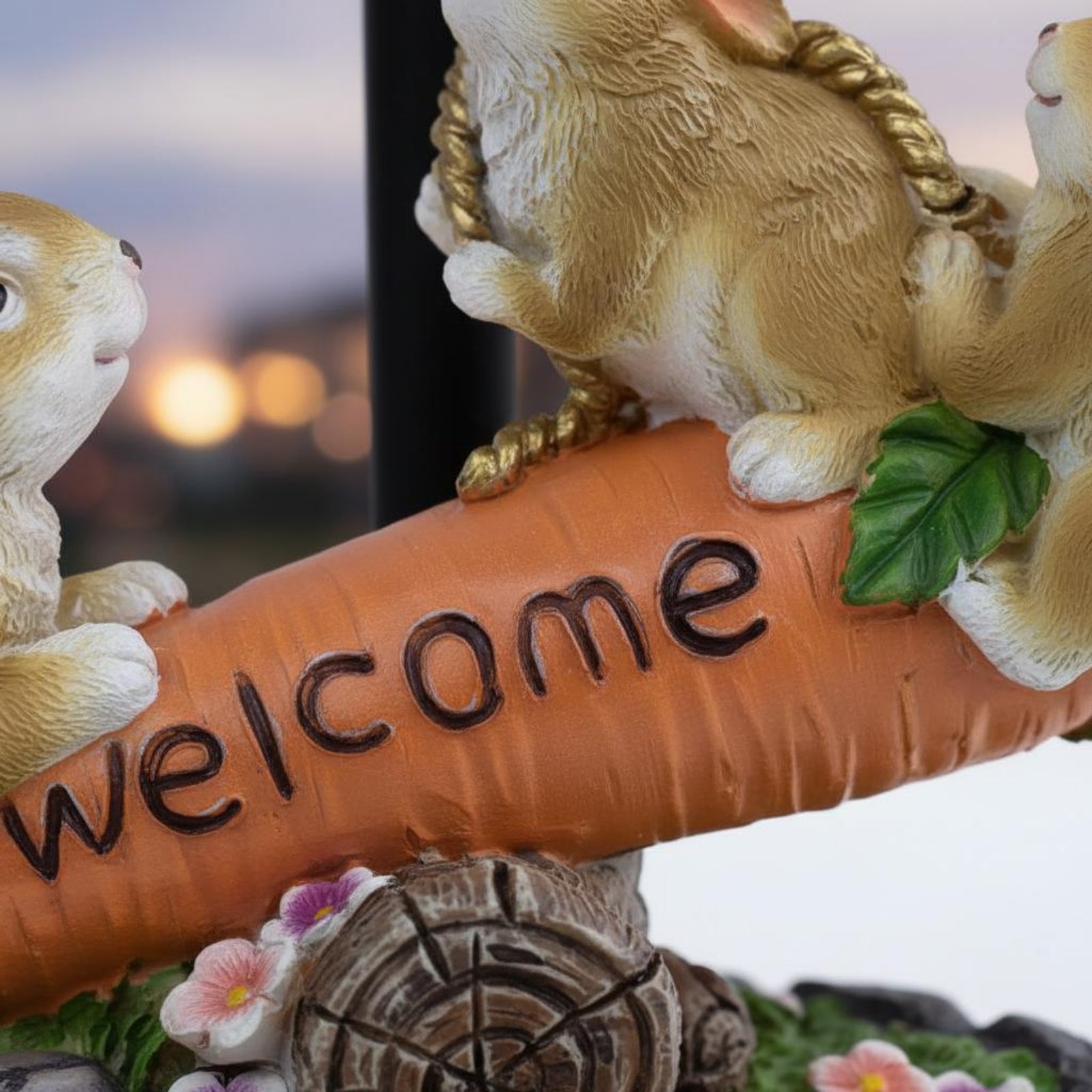 Solar Rabbit Statue Decorative - Yard Lighting Decor 评论和价格
