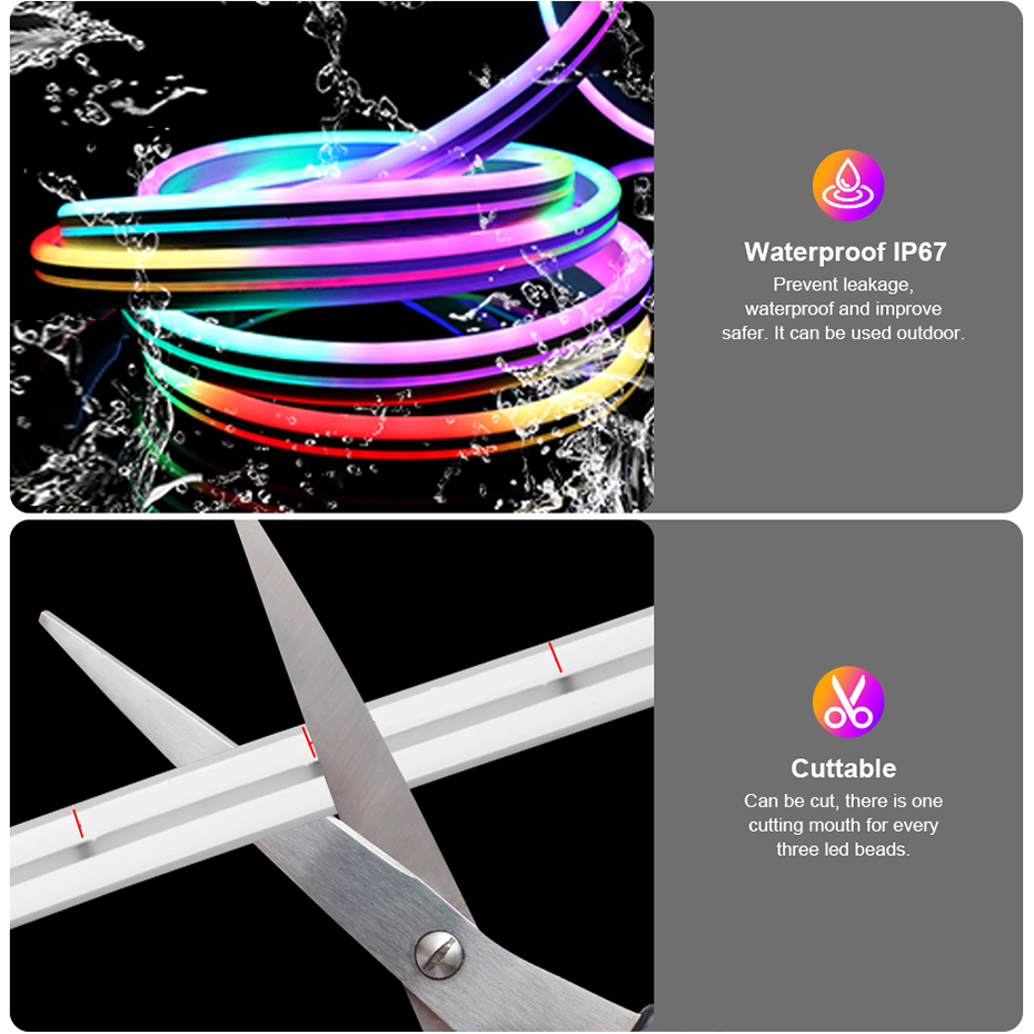 12V RGBIC LED Neon Light Strip - Decor Lighting Uk 评论和价格