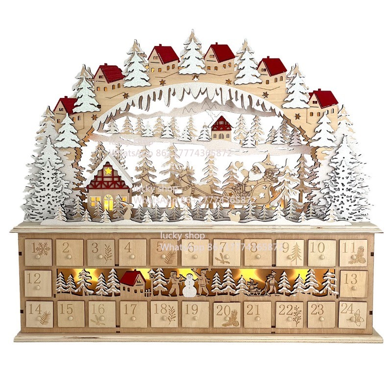 Christmas Wooden Forest Sleigh - Lighting Decor Woodbridge 评论和价格