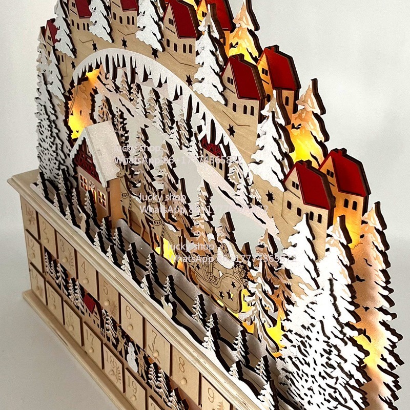 Christmas Wooden Forest Sleigh - Lighting Decor Woodbridge 评论和价格