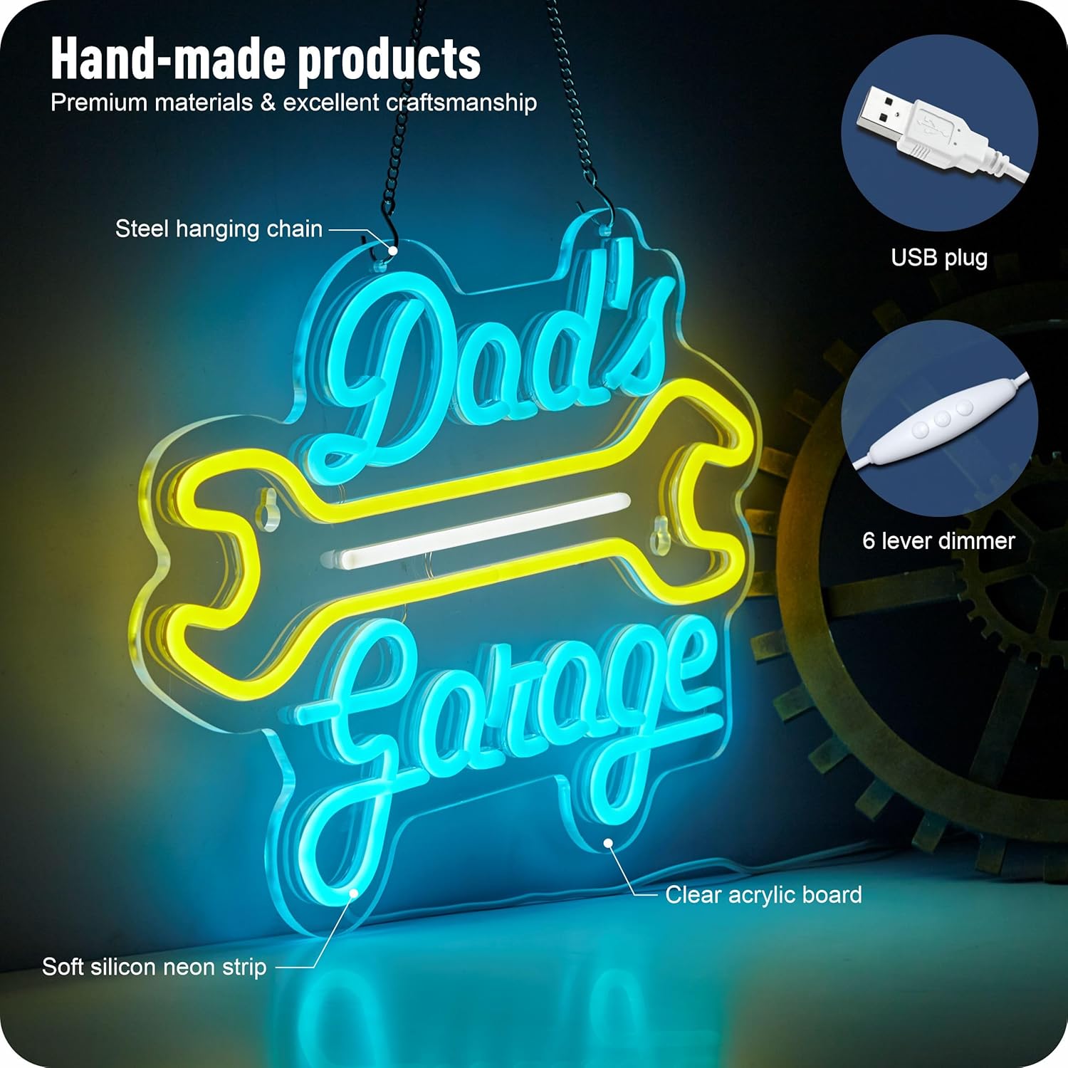 Garage Neon Sign for Wall Deco - Garage Lighting Decor 评论和价格